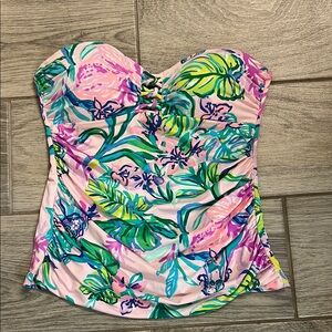 Lilly Pulitzer Floral Strapless Bathing Suit Top